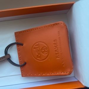 Hermes Orange Bag Charm New !